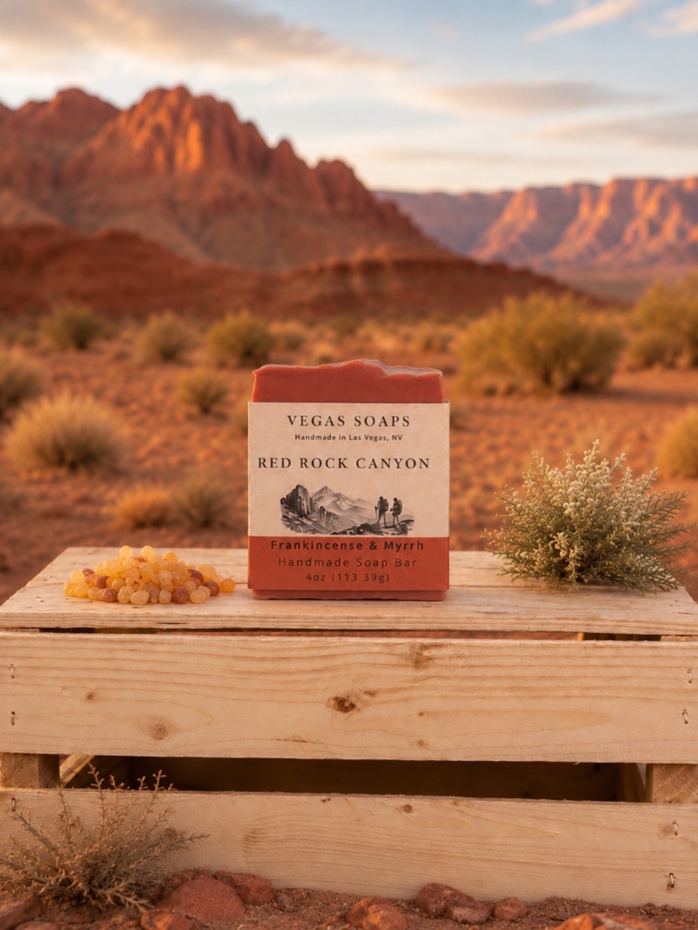 Red Rock Canyon Handmade Soap New Frankincense & Myrrh Vegas Soaps Gift Souvenir